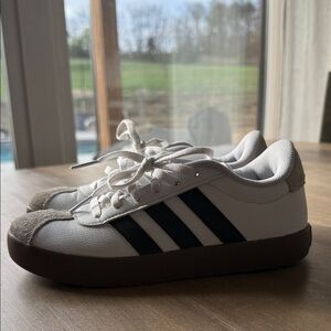 Adidas Kids White and Black Sneakers